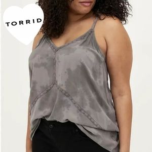 Torrid Gray Studded Swing Cami Tank Size 1